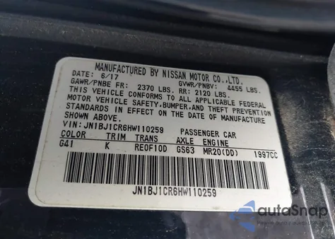 2017 Nissan Rogue Sport S z USA, uszkodzony, nr VIN JN1BJ1CR6HW110259